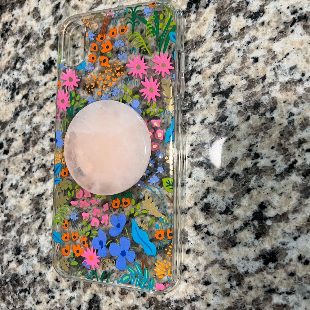 Clear meadow XS Max Case with Kinsley Armelle phone grip
